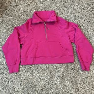 Lululemon Sonic Pink Scuba Oversized Funnel Neck Half-Zip XS/S
